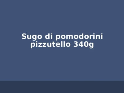 Sugo di pomodorini pizzutello 340g
